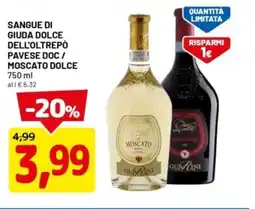 DPiù Sangue di giuda dolce dell'oltrepò pavese doc / moscato dolce offerta