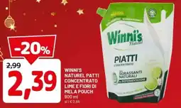 DPiù Winni's naturel patti concentrato lime e fiori di mela pouch offerta