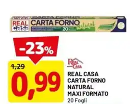 DPiù Real casa carta forno natural maxi formato offerta