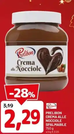 DPiù Prelibon crema alle nocciole spalmabile offerta