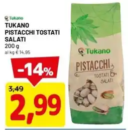 DPiù Tukano pistacchi tostati salati offerta