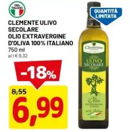 DPiù Clemente ulivo secolare olio extravergine d'oliva 100% italiano offerta