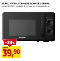 DPiù SILTAL MW20L FORNO MICROONDE CON GRIL offerta
