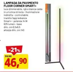 DPiù Lampada da pavimento floor corner smart+ offerta