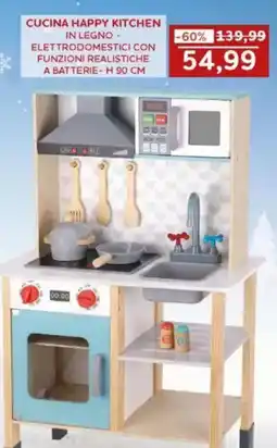 Happy Casa Cucina happy kitchen in legno offerta