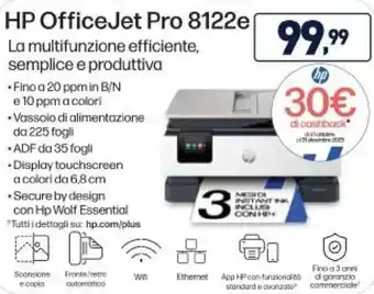 Unieuro HP OfficeJet Pro 8122e offerta
