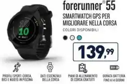 Unieuro GARMIN forerunner 55 SMARTWATCH GPS PER MIGLIORARE NELLA CORSA offerta