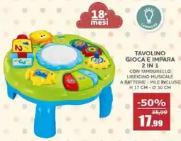 Happy Casa Tavolino gioca e impara 2 in 1 offerta