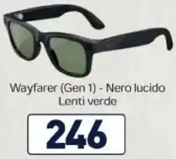 Unieuro Ray Ban Wayfarer (Gen 1) - Nero lucido Lenti verde offerta