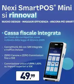 Unieuro Nexi SmartPOS Mini si rinnova! offerta