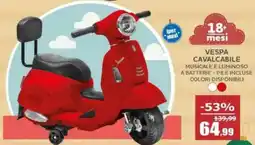 Happy Casa Vespa cavalcabile musicale e luminoso a batterie offerta