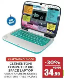 Happy Casa Clementoni computer kid space laptop offerta