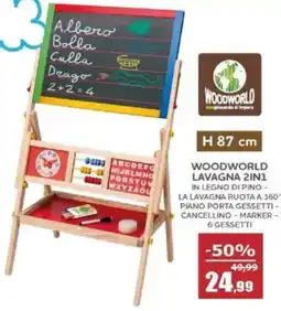 Happy Casa Woodworld lavagna 2in1 in legno di pino offerta