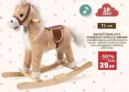 Happy Casa Baldo cavallo a dondolo gioca e impara offerta