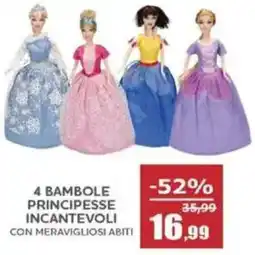 Happy Casa 4 bambole principesse incantevoli offerta