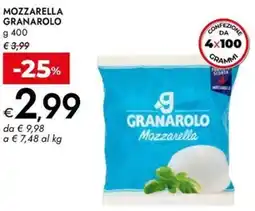 Bennet Mozzarella GRANAROLO offerta