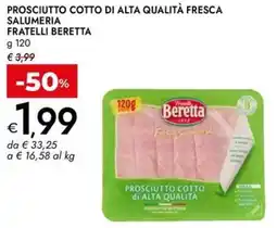Bennet Prosciutto cotto di alta qualità fresca salumeria fratelli BERETTA offerta