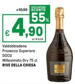 Iper La Grande Valdobbiadene Prosecco Superiore DOCG Millesimato Dry RIVE DELLA CHIESA offerta