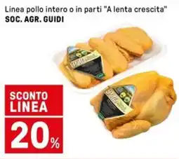 Iper La Grande Linea pollo intero o in parti "A lenta crescita" SOC. AGR. GUIDI offerta