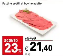 Iper La Grande Fettine sottili di bovino adulto offerta