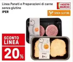 Iper La Grande Linea Panati e Preparazioni di carne senza glutine IPER offerta