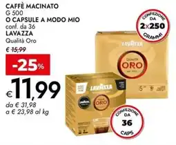 Bennet Caffè macinato o capsule a modo mio lavazza qualità oro offerta