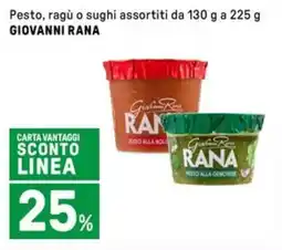 Iper La Grande Pesto, ragù o sughi GIOVANNI RANA offerta