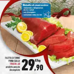 Conad Superstore Filetto di tonno pinna gialla frozen -60 offerta