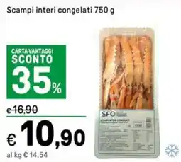 Iper La Grande Scampi interi congelati offerta
