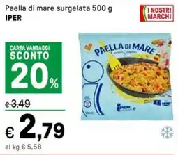 Iper La Grande Paella di mare surgelata IPER offerta
