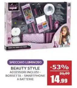 Happy Casa Specchio luminoso beauty style accessori inclusi - borsetta - smartphone a batterie offerta