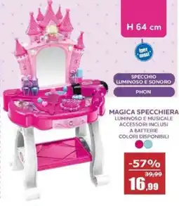 Happy Casa Magica specchiera luminoso e musicale accessori offerta
