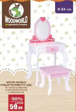 Happy Casa Wood world toeletta pretty girl offerta