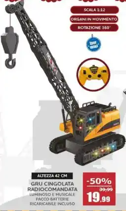 Happy Casa Gru cingolata radiocomandata offerta