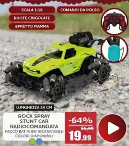 Happy Casa Rock spray stunt car radiocomandata offerta
