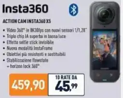 Unieuro ACTION CAM INSTA360 X5 offerta