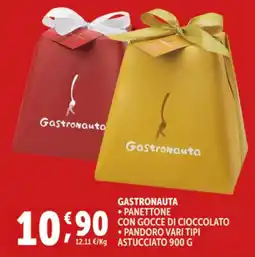 Deco Supermercati Gastronauta panettone con gocce di cioccolato, pandoro astucciato offerta