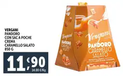 Deco Supermercati Vergani pandoro con sac a poche crema caramello salato offerta