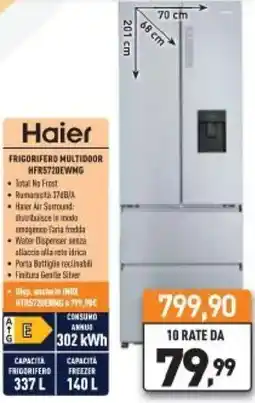 Unieuro Haier FRIGORIFERO MULTIDOOR HFR5720EWNG offerta