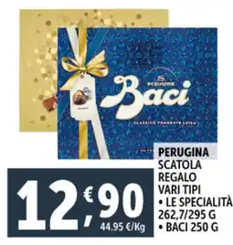 Deco Supermercati Perugina scatola regalo, le specialità, baci offerta