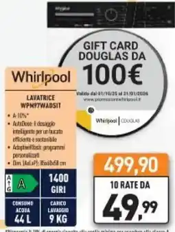 Unieuro Whirlpool LAVATRICE WPN97WADSIT offerta