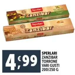 Deco Supermercati Sperlari zanzibar torrone offerta