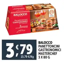 Deco Supermercati Balocco panettoncini gastronomici masterchef offerta