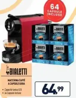 Unieuro Bialetti macchina caffè a capsule gioia offerta