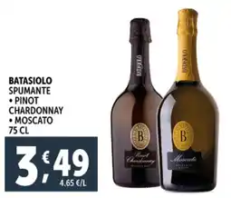 Deco Supermercati Batasiolo spumante, pinot chardonnay, moscato offerta