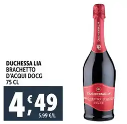 Deco Supermercati Duchessa lia brachetto d'acqui docg offerta