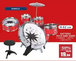 Happy Casa Batteria rock baby band offerta