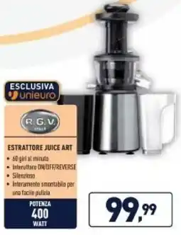 Unieuro R.G.V Estrattore Juice Art offerta