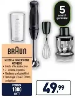Unieuro BRAUN Mixer a Immersione M0502D2 offerta