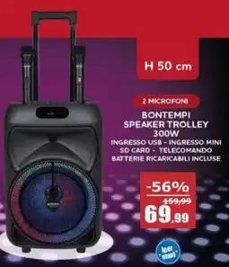 Happy Casa Bontempi speaker trolley 300W offerta